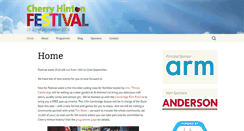 Desktop Screenshot of cherryhintonfestival.org